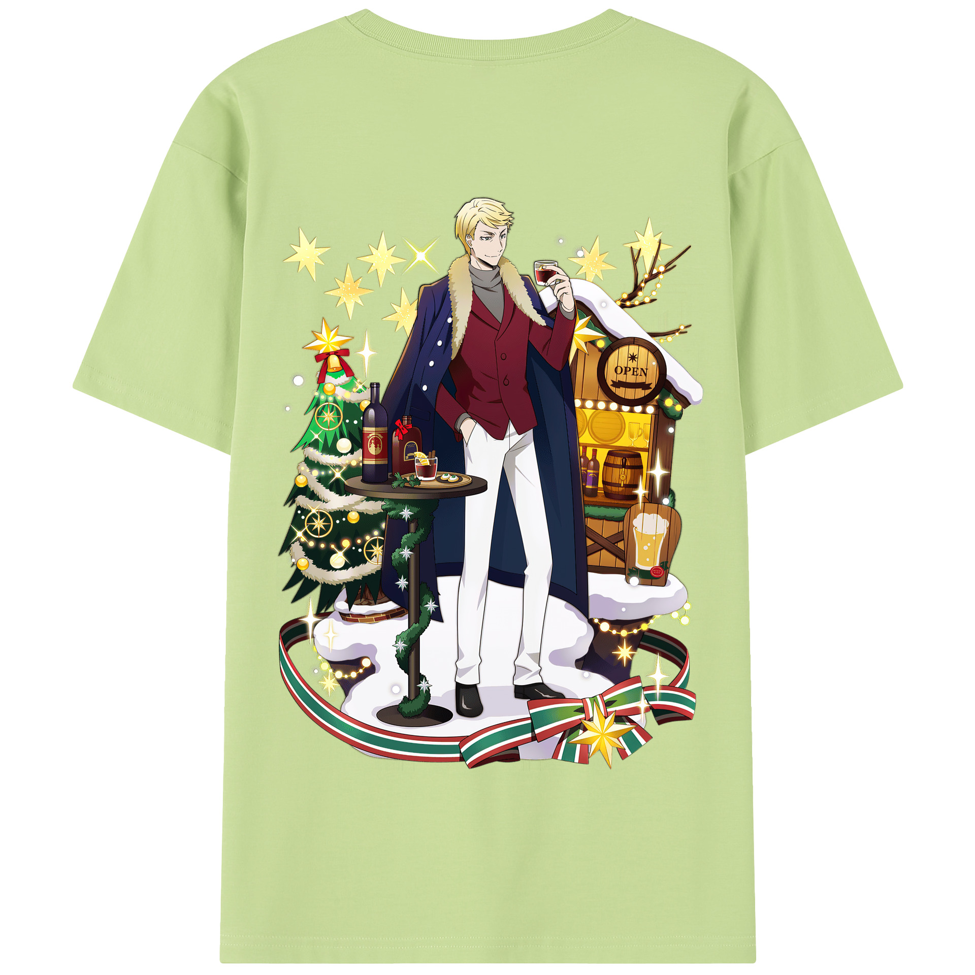 （画像用） 文豪ストレイドッグス Bungo Stray Dogs 綿100％半袖Tシャツ（背面プリント）
